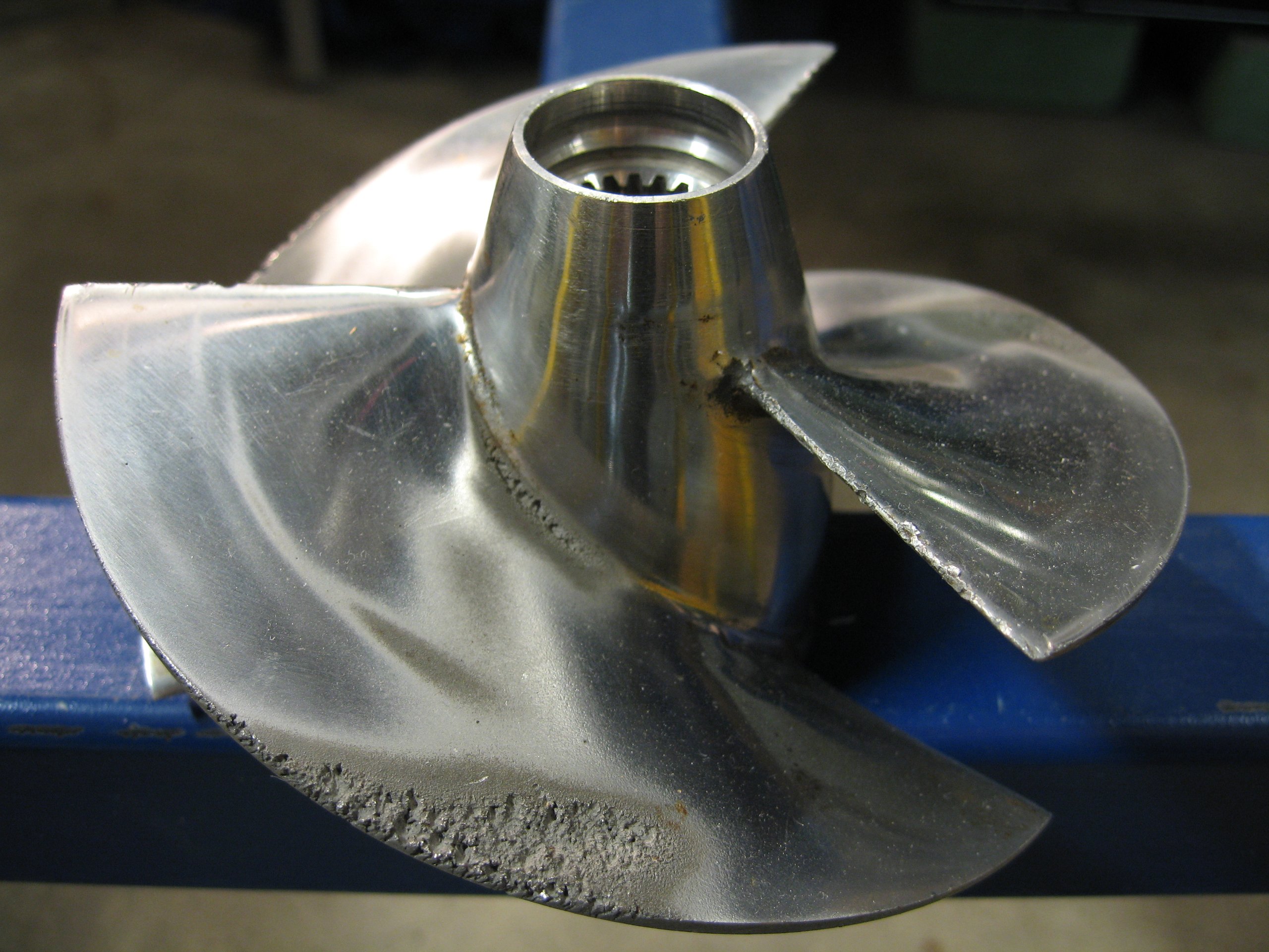 Representative propeller wear and cavitation